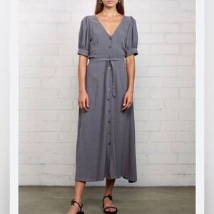 Rachel Pally Linen Piper Dress Smoke large